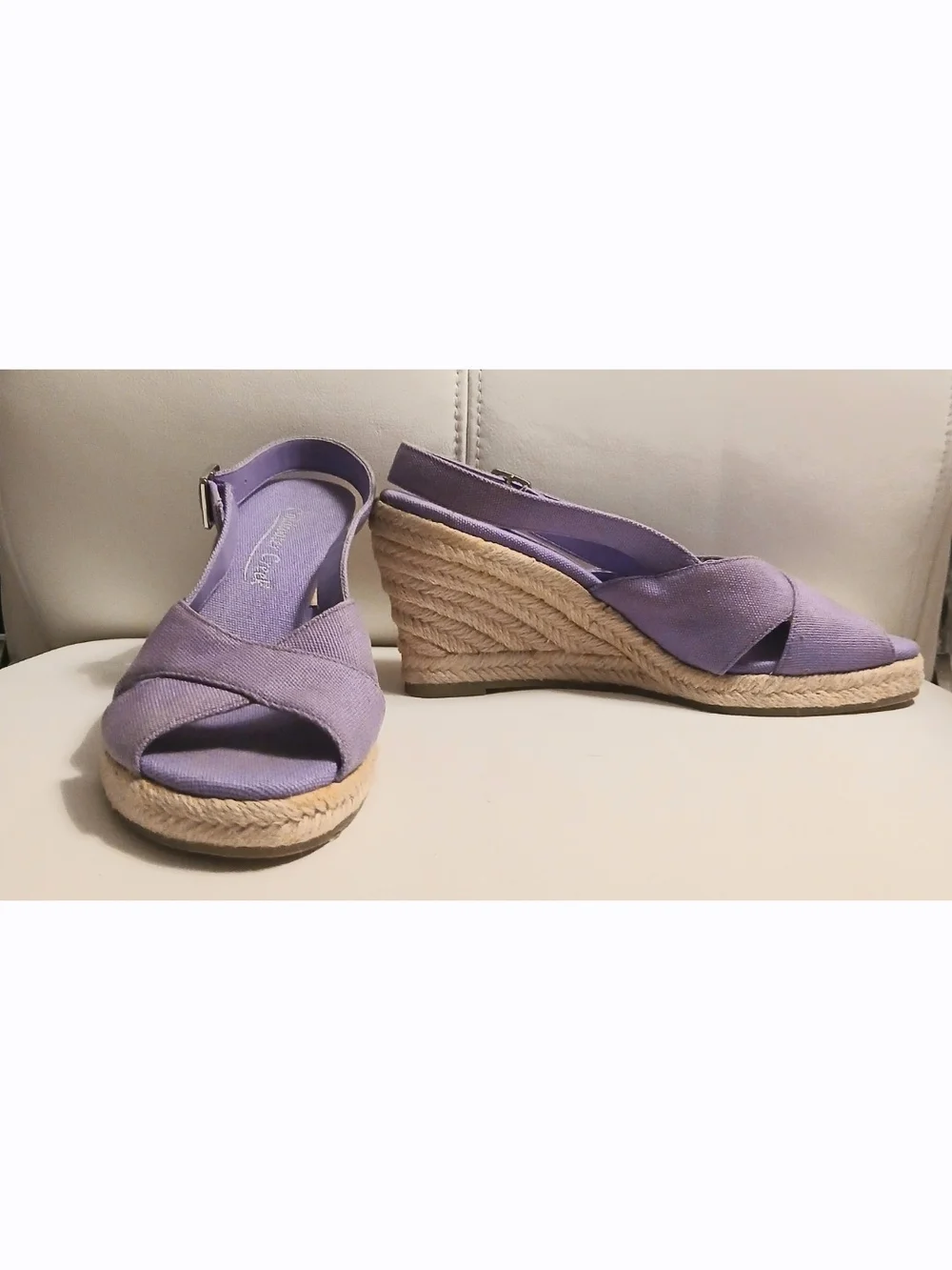 Coldwater Creek Womens Lilac Espadrille Sandals Size 6M - Picture 3 of 6